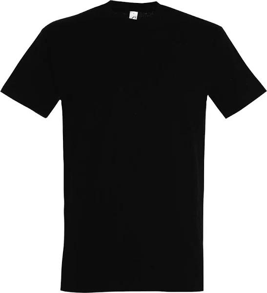 SOLS Mens Imperial Heavyweight Short Sleeve T-Shirt (Deep Black) (S)