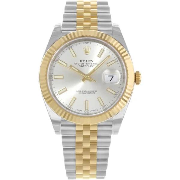 Rolex Datejust 41 126333 Silver Dial 18K Yellow Gold Steel Automatic