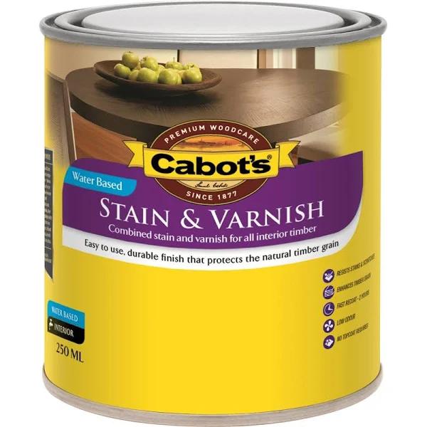 Cabot's - Stain & Varnish Water Based 250ml / Walnut Satin