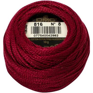 DMC Pearl Cotton Ball Size 8 87yd Garnet