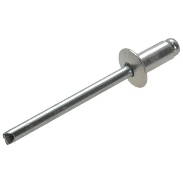 #614 Dome Head Open Rivet Al 5052 Steel Zinc Plated - Box of 500