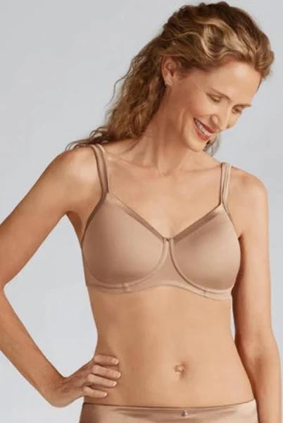 Amoena Lara Satin Wire Free Mastectomy Bras. Pocketed Bras 22D