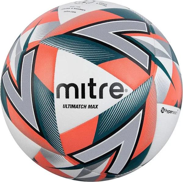 Mitre Ultimatch Max Match Ball White/Orange/Green/Black 5