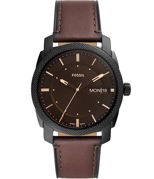 Fossil FS5901 Machine Brown Leather Mens Watch