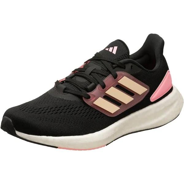 adidas-Pureboost 22 Shoes-Women-Core Black / Bliss Orange / Pink Strata-5