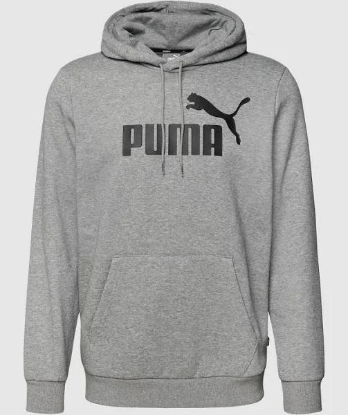 Puma | Mens Essentials Big Logo Hoodie (Medium Gray Heather) M