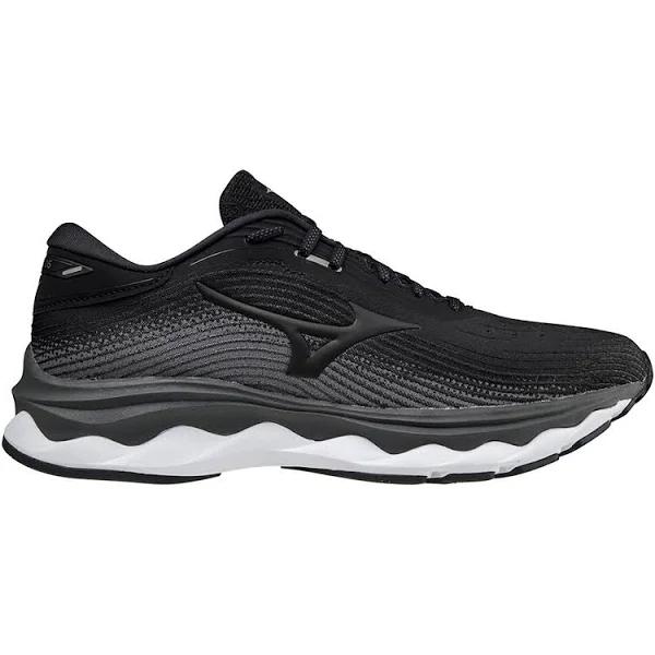 Mens Mizuno Wave Sky 5 (2E Wide), Black / Black / 10.5