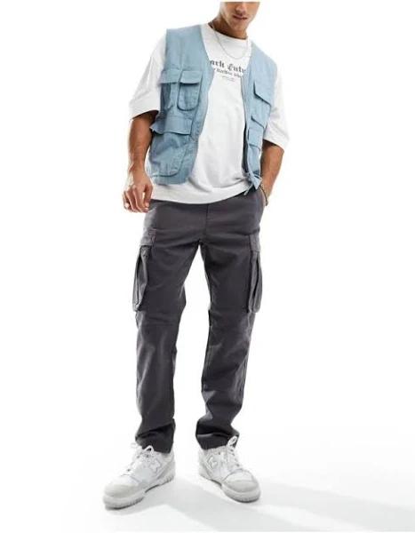 Only & Sons Loose Fit Cargo Pants in Grey