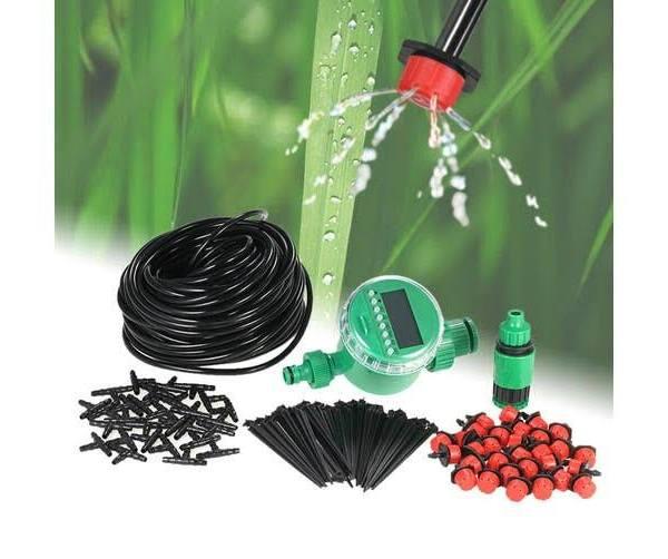 25m Micro Drip Irrigation System With Auto Timer Self Plant Watering Garden Hose