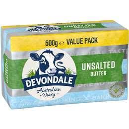 Devondale Unsalted Butter 500g