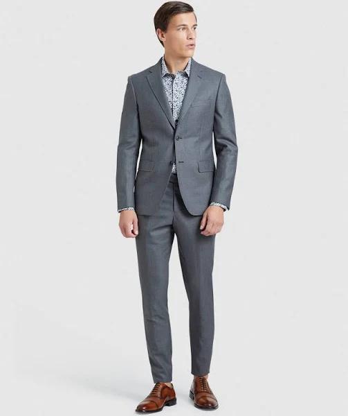 Oxford Byron Wool Stretch Suit Jacket in Grey 96