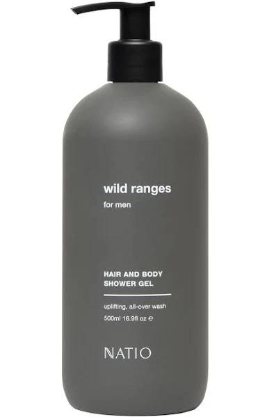 Natio Wild Ranges for Men Hair and Body Shower Gel