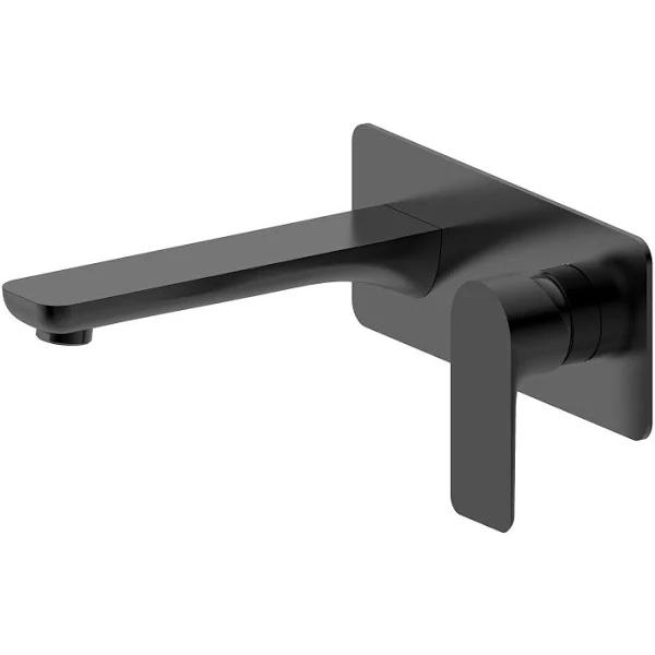 Jena Wall Mounted Basin/ Bath Mixer With Spout, Matte Black