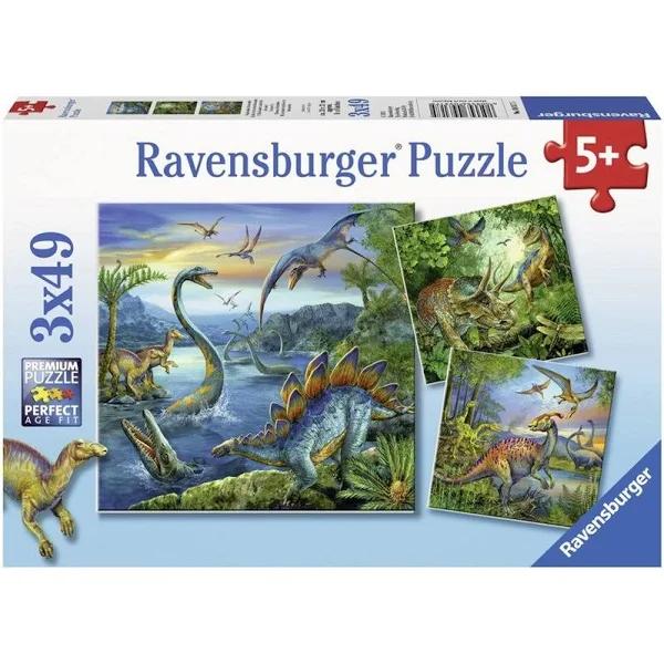 Ravensburger - Dinosaur Fascination Puzzle 3x49pc