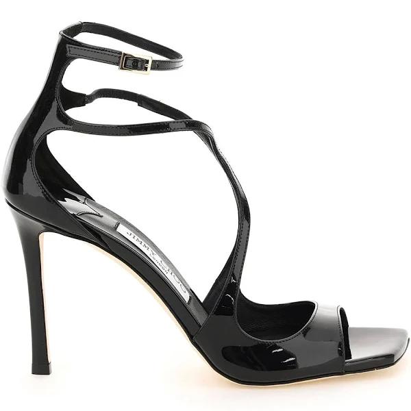 Jimmy Choo Azia 95 Patent Leather Sandals - Black - 38