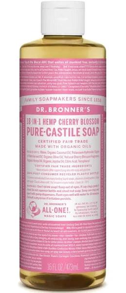 Dr. Bronner's Pure Castile Liquid Soap 473 ml / Cherry Blossom