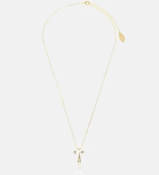 Georgini - Women's Necklaces - Georgini Oceans Freswater Pearl Cross Gold - Size One Size at The Iconic