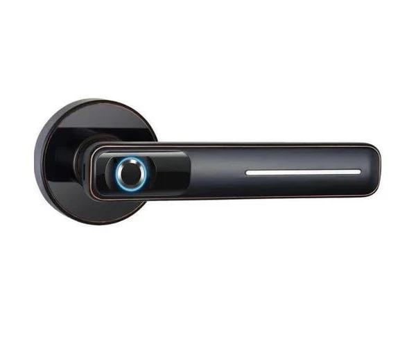 Smart Electronic Door Lock Fingerprint Intelligent Anti-theft Handle Locks Key - Black