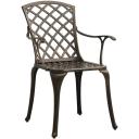 vidaXL 3 Piece Bistro Set Cast Aluminium Bronze