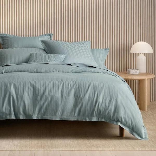 Sheridan Saxton Quilt Cover in Blue Fog Size: Queen Material: Cotton