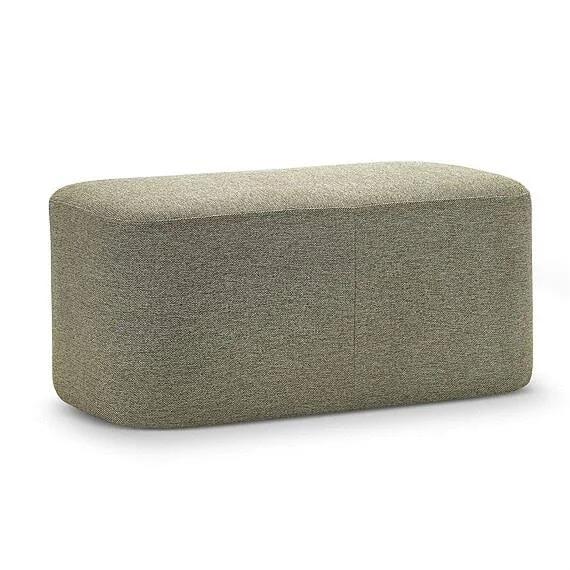 Pelle Fabric Ottoman Light Moss Green by Freedom