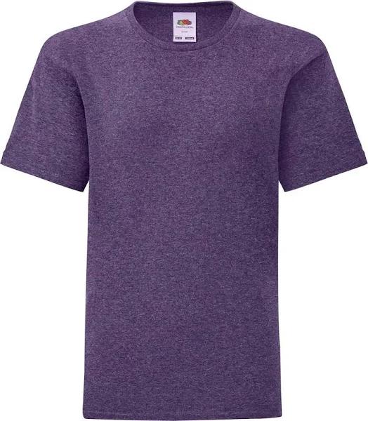 Fruit of The Loom Childrens/Kids Iconic Heather T-Shirt Heather Purple 12-13 Years Cotton Polyester Childrens T-Shirt