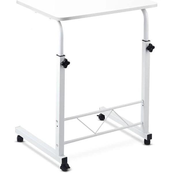 Portable Laptop Table Adjustable Height Desk - White