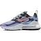 Nike Womens Air Max 270 React - Running Shoes Dark Smoke Grey/Sunblush/Light Thistle Size 08.0