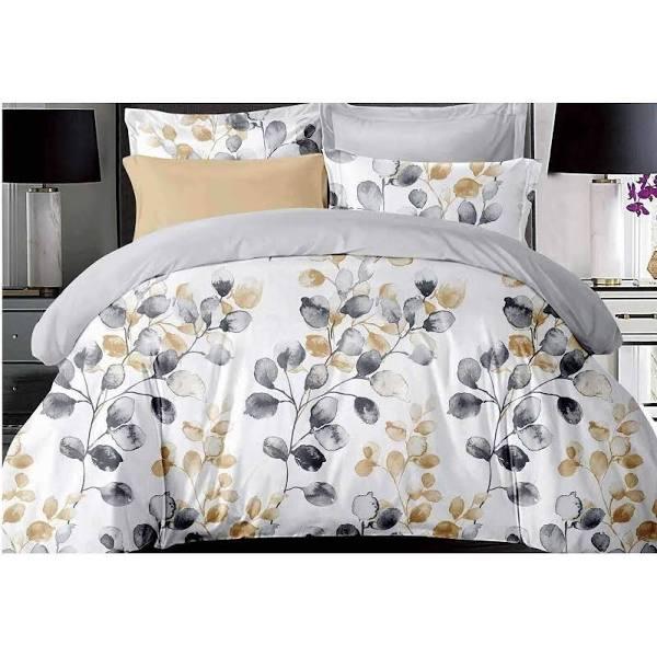 Luxton King Size Idina Leaf Pattens Quilt Cover Set (3pcs)