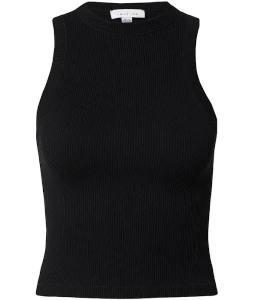 Topshop Seamless High Neck Racer Singlet in Black