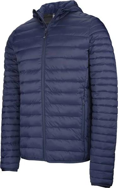 Kariban Mens Lightweight Hooded Down Jacket Navy Mens Hooded Jacket