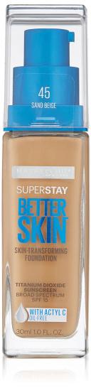 Maybelline Super Stay Better Skin Foundation, Sand Beige, 1 fl. oz.