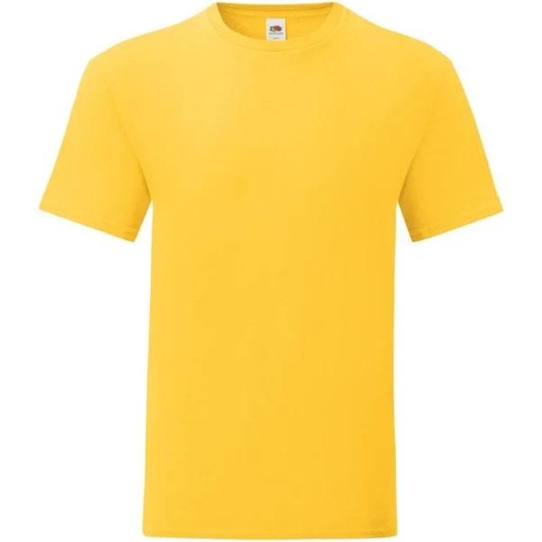 Fruit of The Loom Mens Iconic T-Shirt Sunflower Yellow L