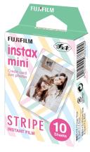 Fujifilm Instax Mini Film, Stripe (10 Pack)