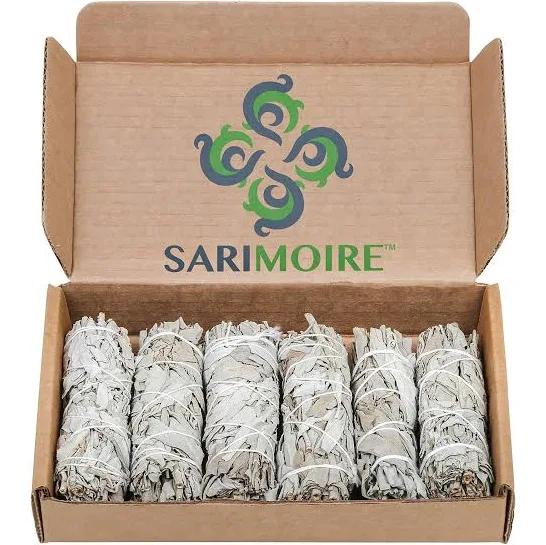 Sarimoire White Sage Smudge Sticks - 6-4" Sage Bundles - Perfect Sage Stick Smudge Sticks Smudging Kit Replenishment