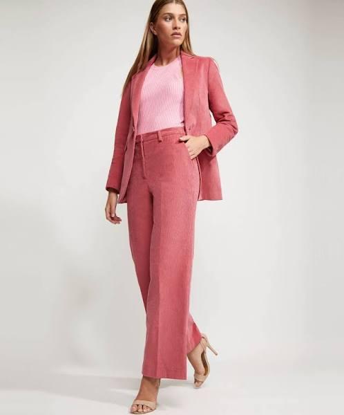 Oxford Jennifer Corduroy Wide Leg Trousers in Pink 14