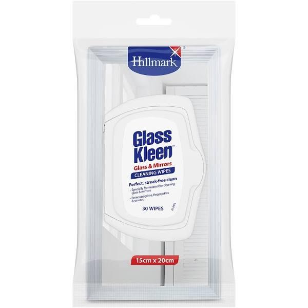 Hillmark Glass Kleen Cleaning Wipes Cleaner - 30 Pack