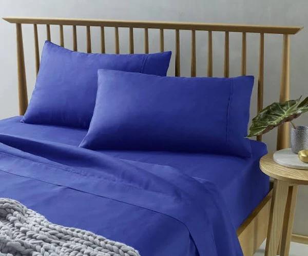 The Big Sleep Microfibre Royal Blue Sheet Set - Double