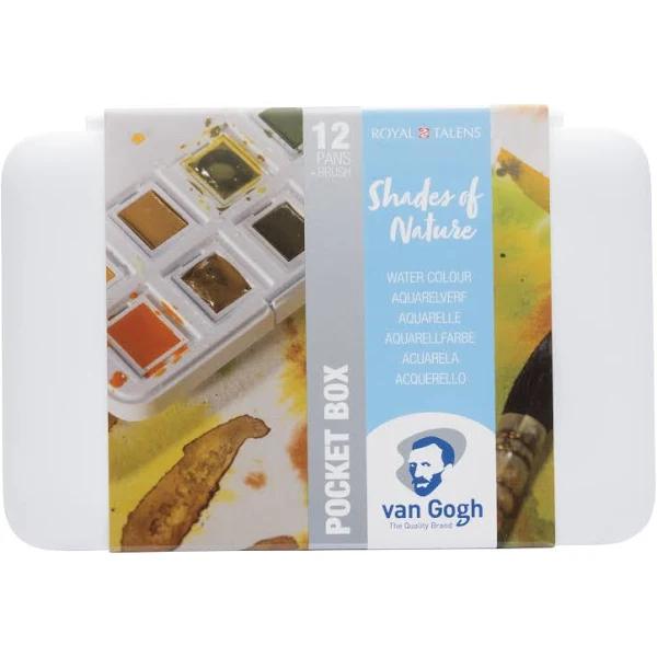 Van Gogh Pocketbox Watercolour 12 Pan Set - Shades of Nature