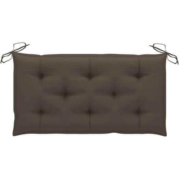 vidaXL - Garden Bench Cushion Fabric - Taupe - 100x50x7 cm