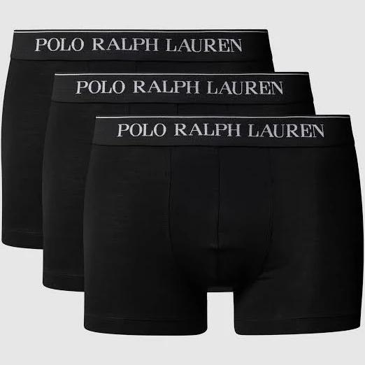 Polo Ralph Lauren 3 Pack Classic Boxer Trunks - Black