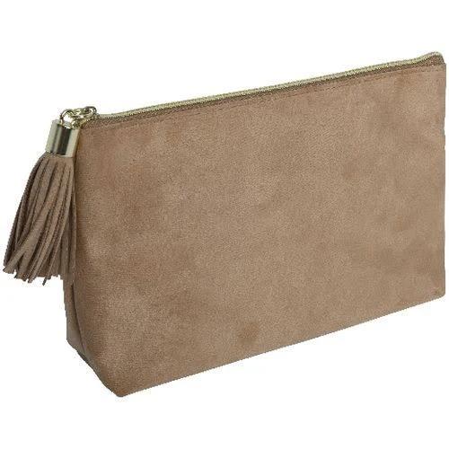 Otto Suede Look Pencil Case Tan