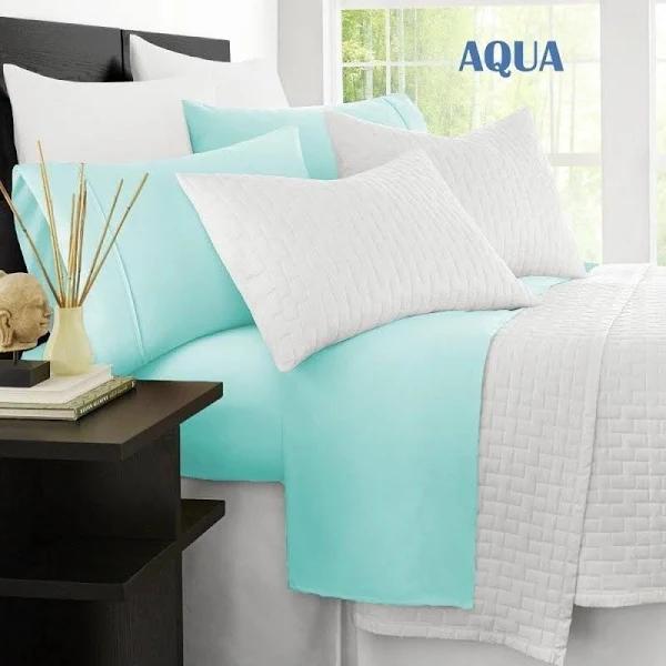 Ramesses Original 2000TC Antibacterial Bamboo Sheet Set (King Single, Aqua)