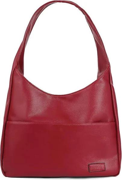 Morakot Hobo Bag Women Chic Vegan Leather Tote Bag Purse Stylish Casual Trendy Large Soft Shoulder Bag Winered