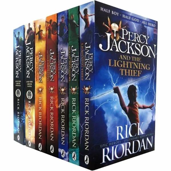 Percy Jackson Collection 7 Books Set by Rick Riordan (Lightning Thief, Sea of Monsters, Titan's Curse, Battle of The Labyrinth, Last Olympian, Greek