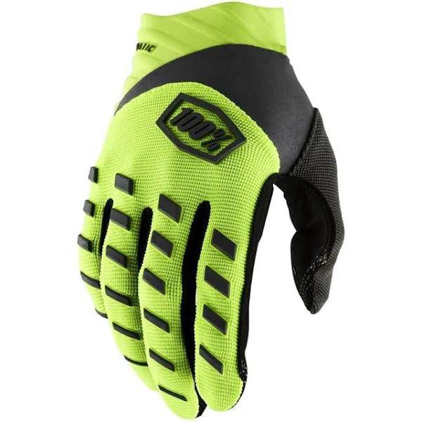 100% Youth Airmatic Gloves - Fluorescent Yellow/Black