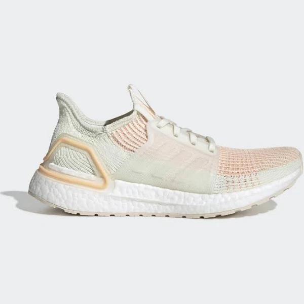 adidas-Ultraboost 19 Shoes-Women-Off White / Off White / Glow Orange-7.5