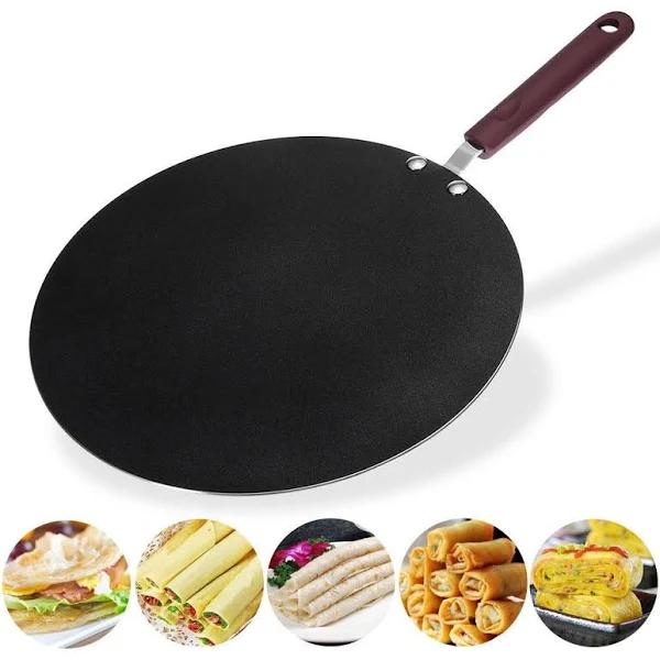 32cm Nonstick Frying Indian Tava Dosa Chapati Pan Flat Skillet Griddle Pan - AfterPay & zipPay Available