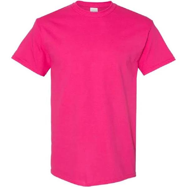 Gildan Mens Heavy Cotton Short Sleeve T-Shirt Heliconia M