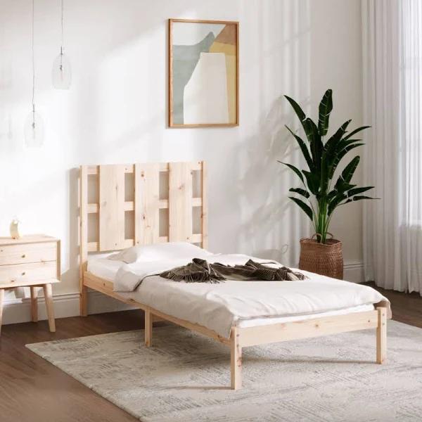 vidaXL Bed Frame Solid Wood 92×187 cm Single Bed Size